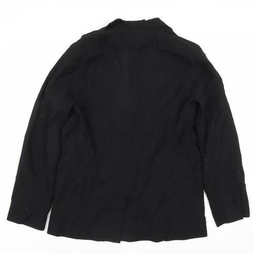 Cotton On Womens Black Blazer Jacket Size 8 Single Breasted Workwear