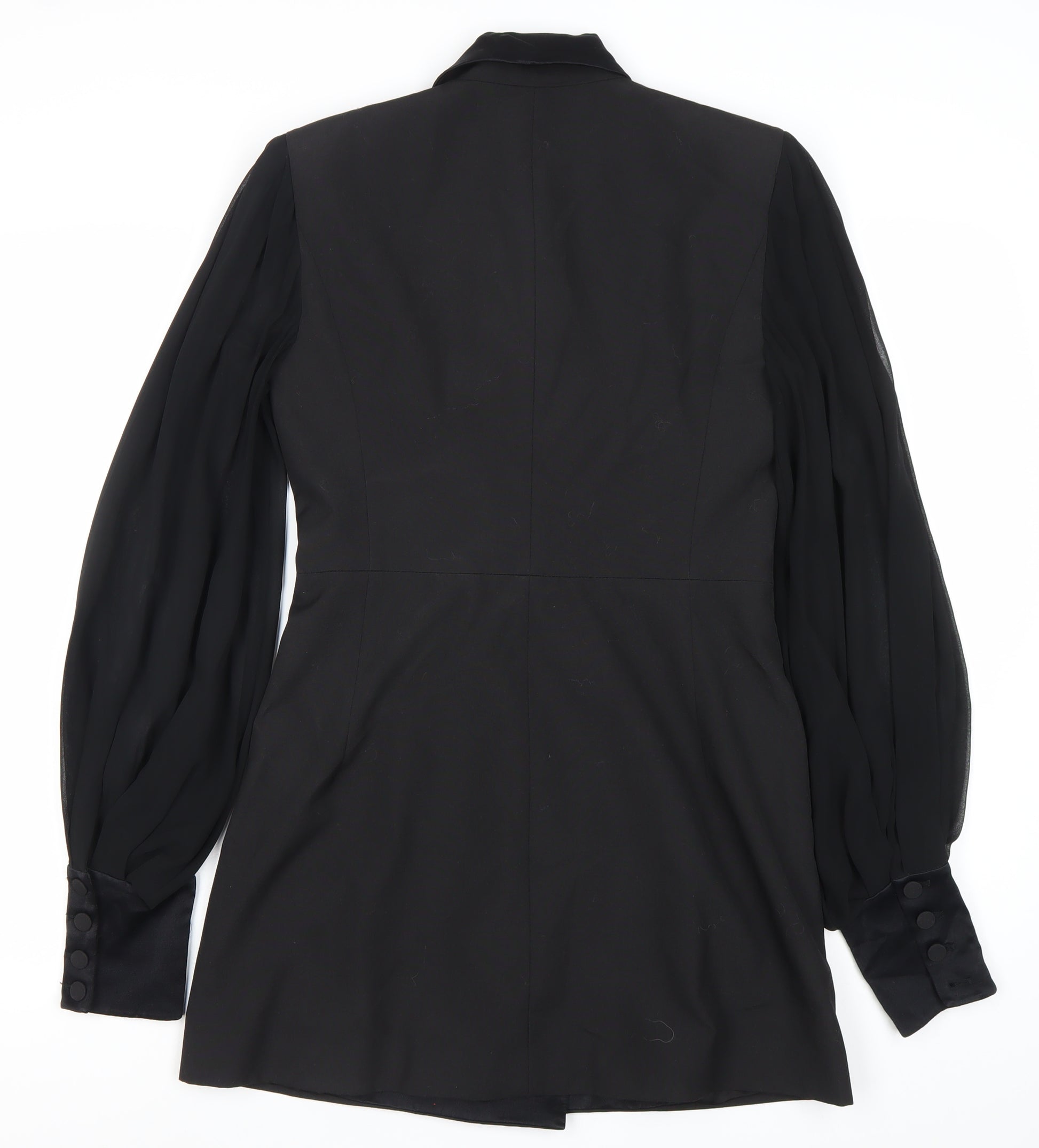 princess polly baby blue dress Zara Women Black Small Jacket Dress Puff Sleeve Buttoned – Preworn