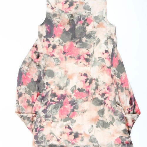 H&M Women’s Multicoloured Floral Sheath Dress Size 8 Sleeveless