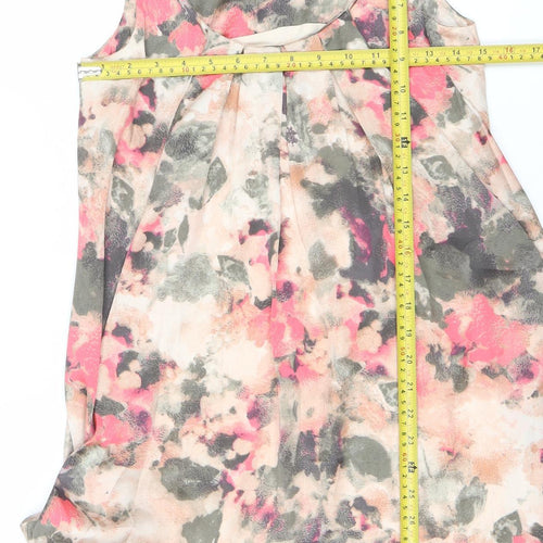 H&M Women’s Multicoloured Floral Sheath Dress Size 8 Sleeveless