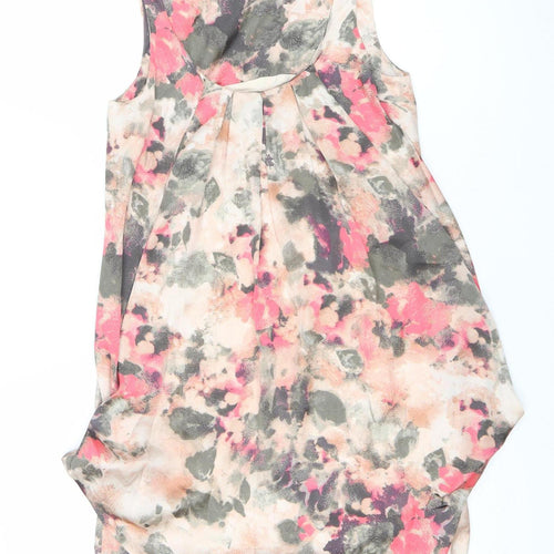 H&M Women’s Multicoloured Floral Sheath Dress Size 8 Sleeveless