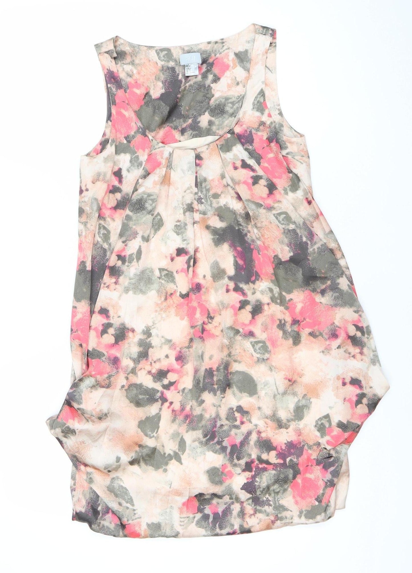 H&M Women’s Multicoloured Floral Sheath Dress Size 8 Sleeveless