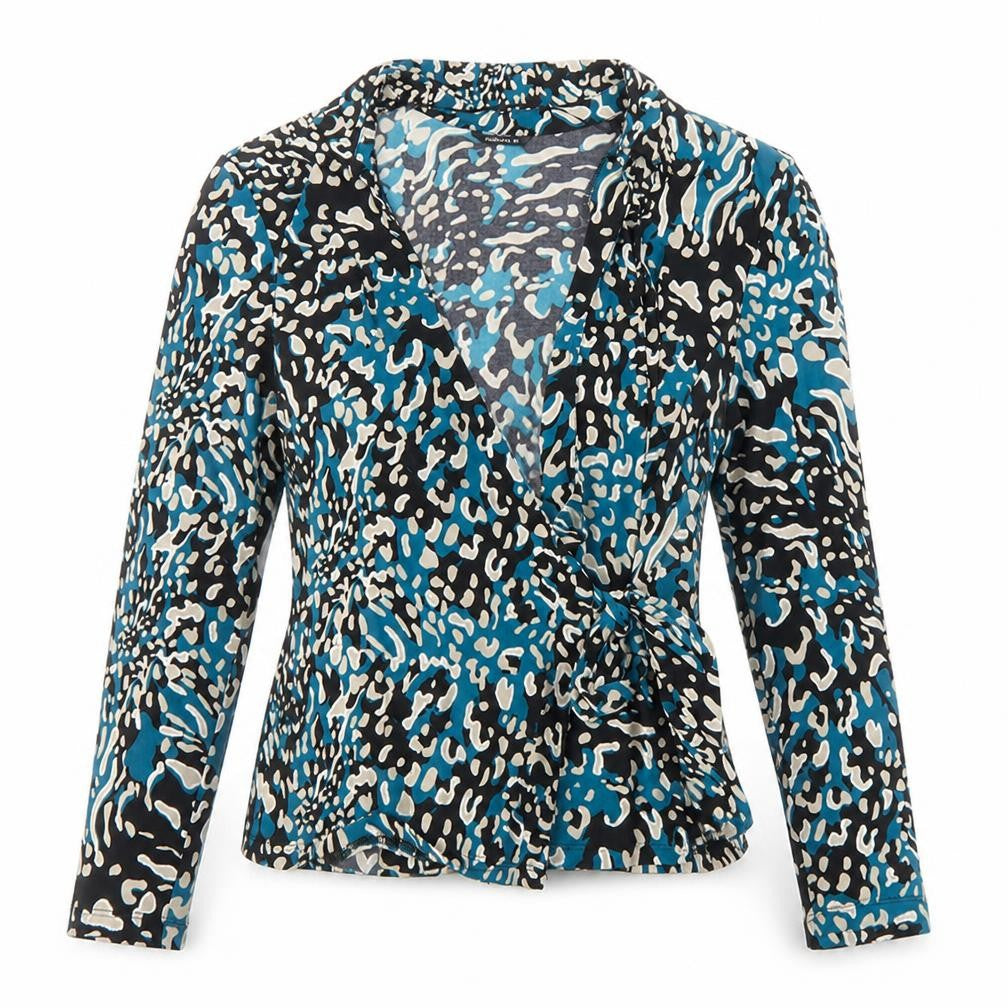 Roman Women’s Multicoloured Animal Print Wrap Blouse Size 18