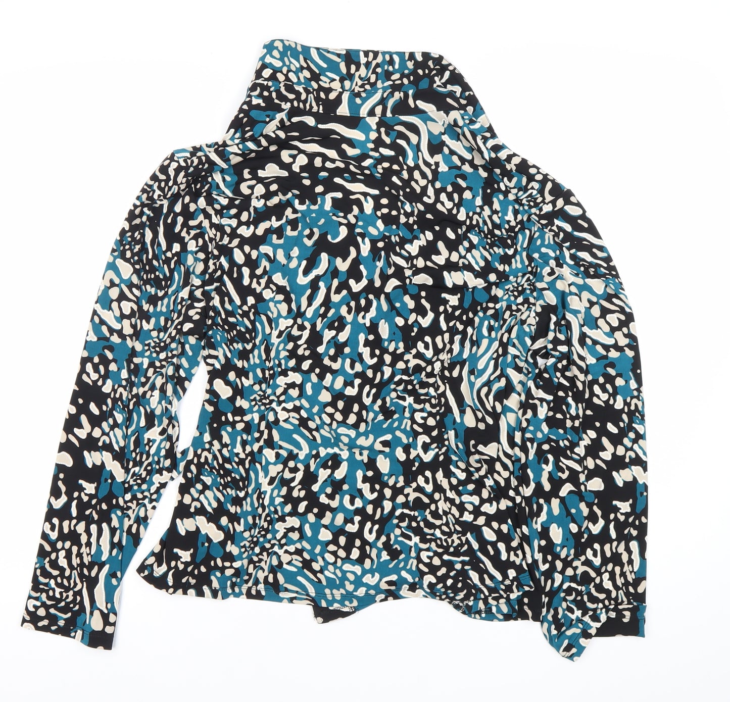 Roman Women’s Multicoloured Animal Print Wrap Blouse Size 18
