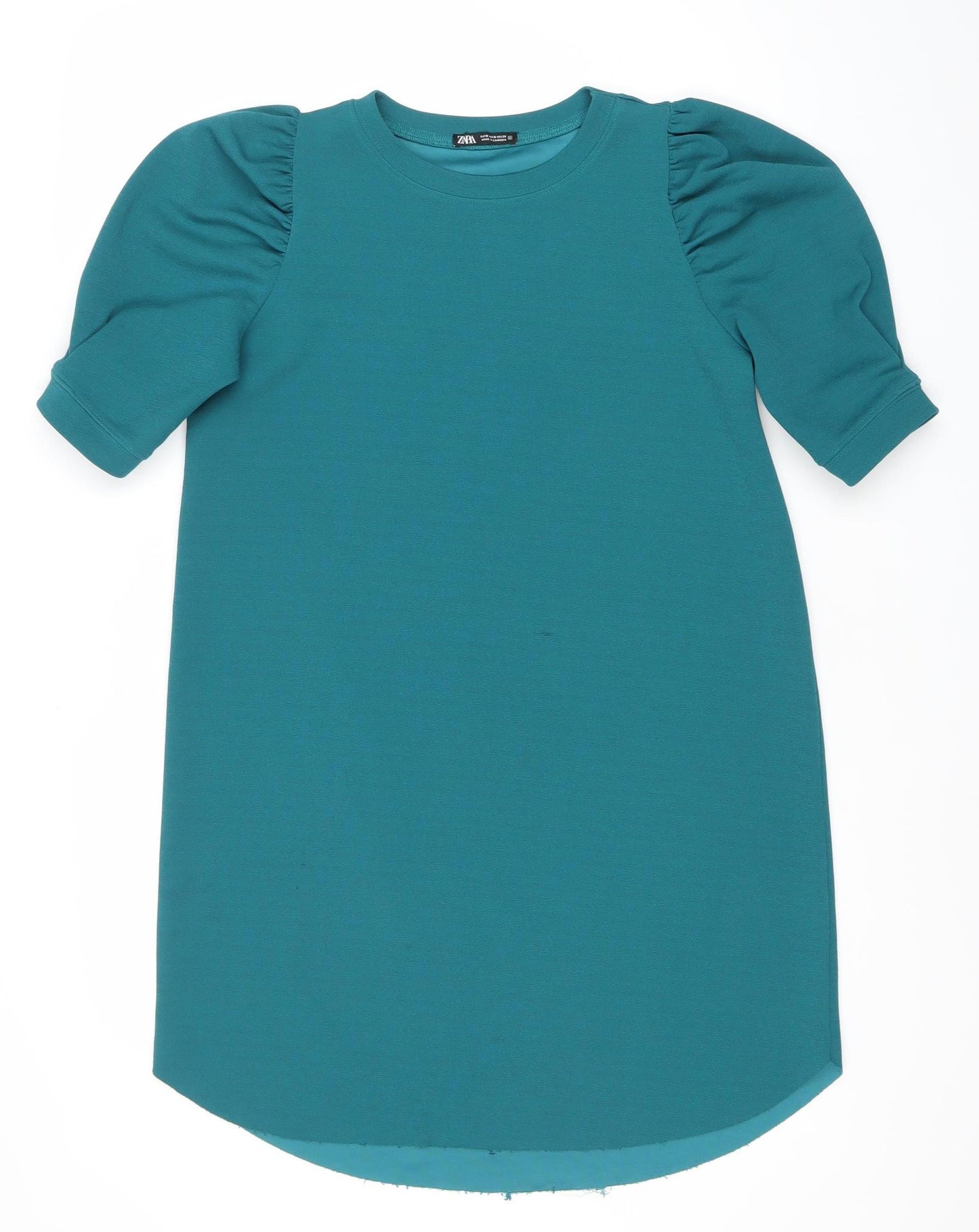 Zara Women’s Green Puff Sleeve T-Shirt Dress Size 8