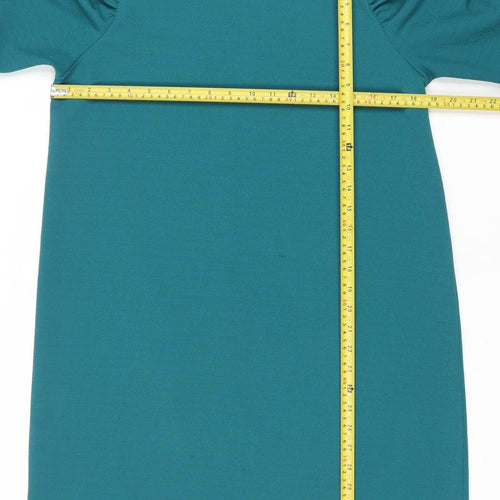 Zara Women’s Green Puff Sleeve T-Shirt Dress Size 8