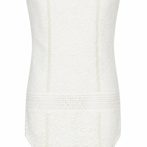 Topshop Women White Lace Bodycon Dress Size 12 Party Cocktail