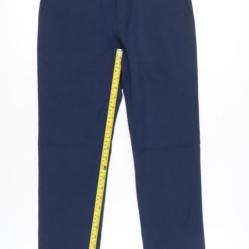 Next Boys Blue Formal Dress Trousers 12 Years Regular Fit School Wear