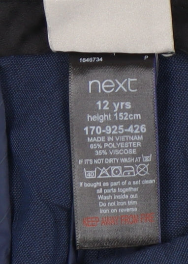Next Boys Blue Formal Dress Trousers 12 Years Regular Fit School Wear