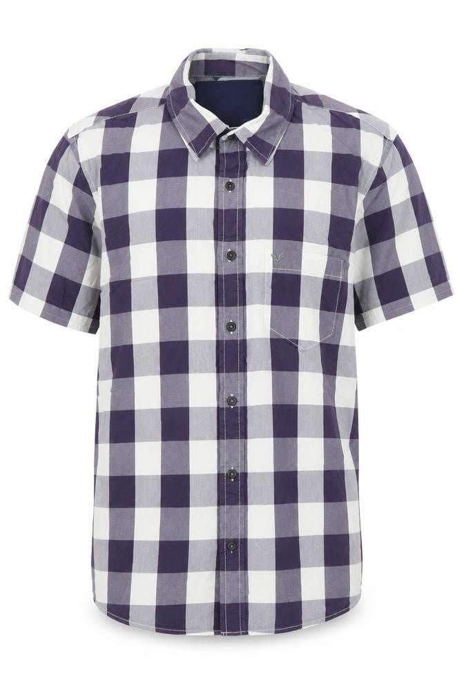 American Eagle Outfitters Men's Blue Check Long Sleeve Shirt M