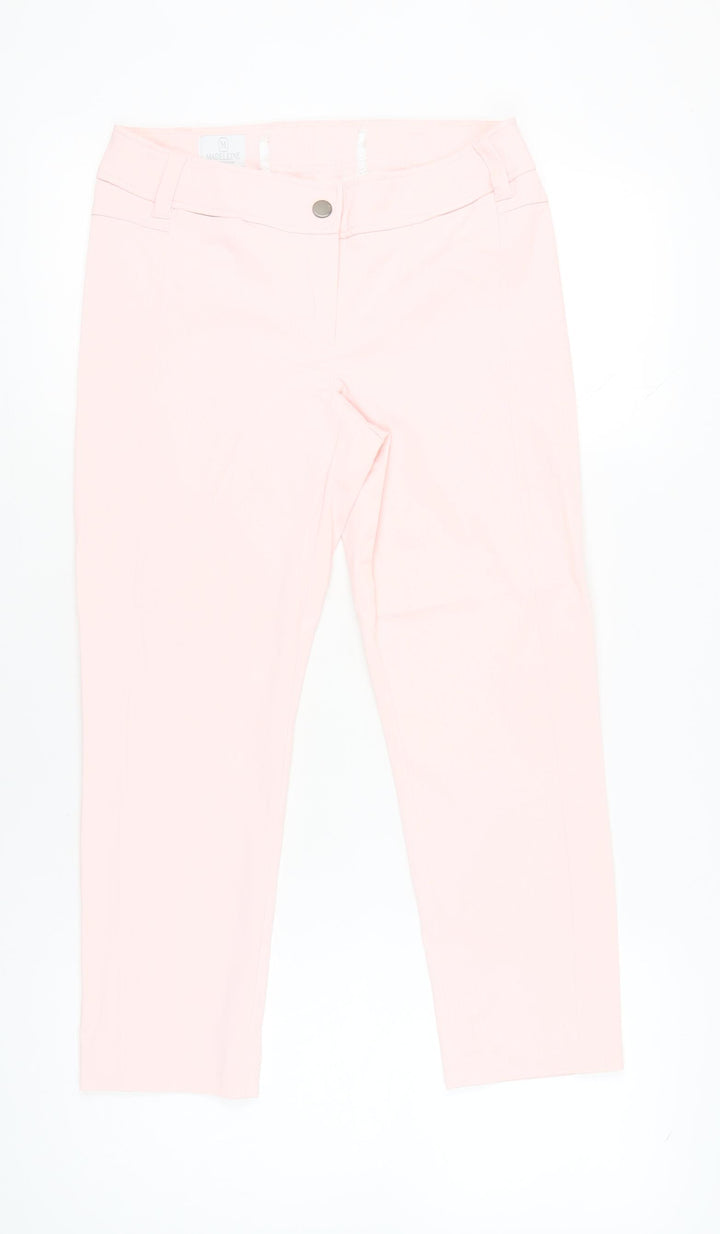Madeleine Women’s Pink Slim Fit Cropped Trousers Size 12S