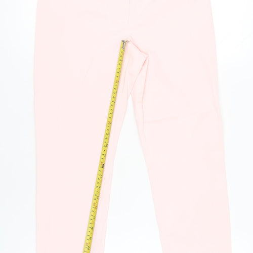 Madeleine Women’s Pink Slim Fit Cropped Trousers Size 12S