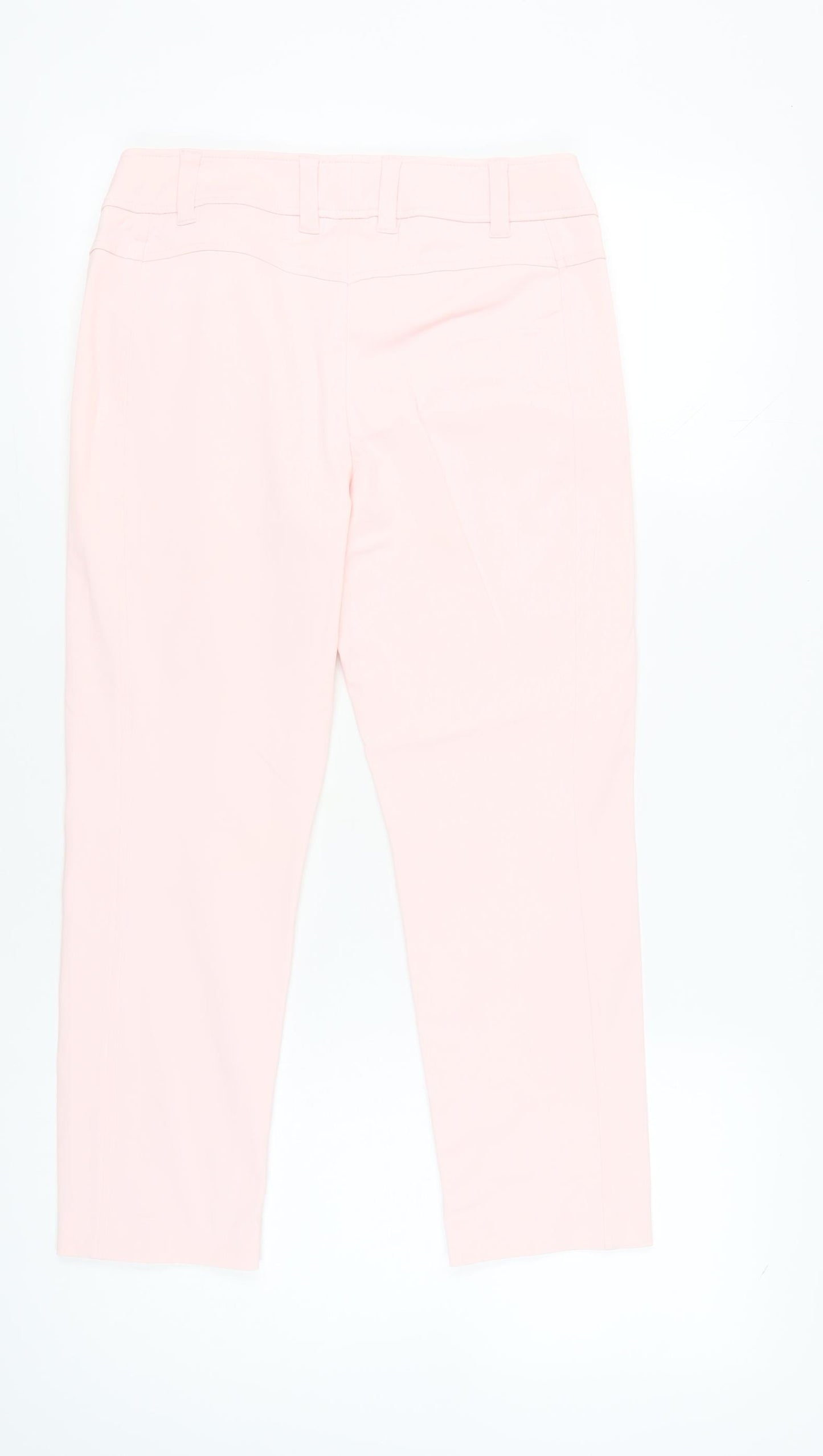 Madeleine Women’s Pink Slim Fit Cropped Trousers Size 12S