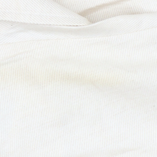 Hilditch & Key Womens Beige Button-Up Long Sleeve Cotton Shirt UK 18