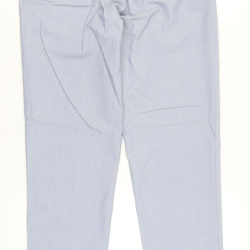 Zara Women Blue Size 12 Chino Trousers Polyester Blend