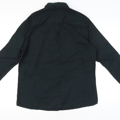 Burton Menswear London Men's Black L Button-Up Shirt Long Sleeve