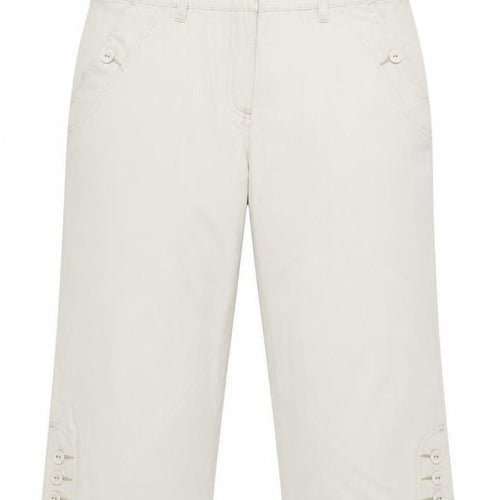 Van Heusen Womens Beige Capri Trousers Size 6 Cotton Casual