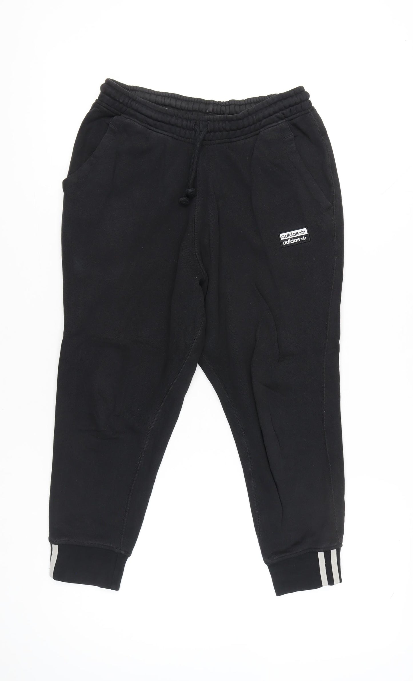 Adidas Womens Black Jogger Sweatpants Size 8 Cotton Blend Activewear
