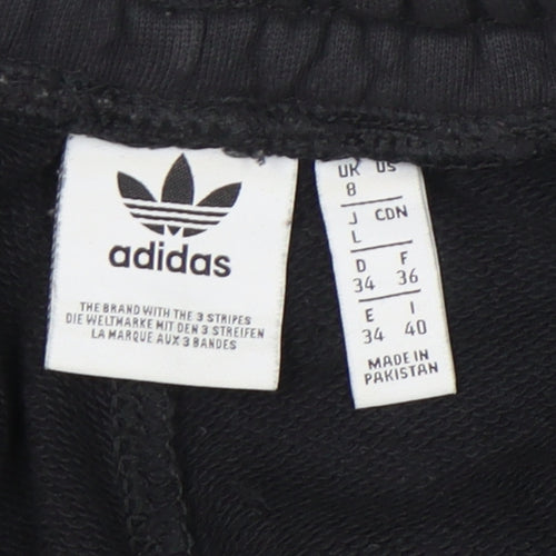 Adidas Womens Black Jogger Sweatpants Size 8 Cotton Blend Activewear