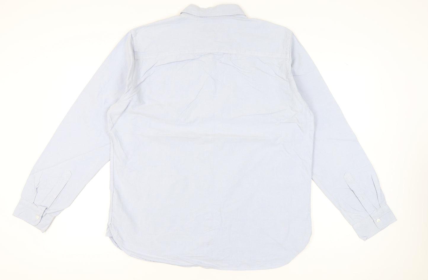 Timberland Men's Blue XL Regular Fit Button-Down Cotton Shirt