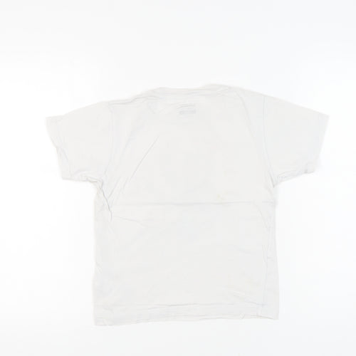 Vans Unisex Kids White Graphic Print Classic Fit Cotton XL T-Shirt