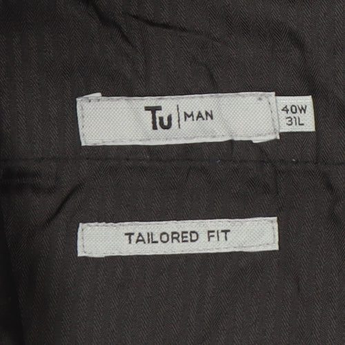 Tu Man Blue Tailored Fit Men’s Dress Trousers 40W 31L