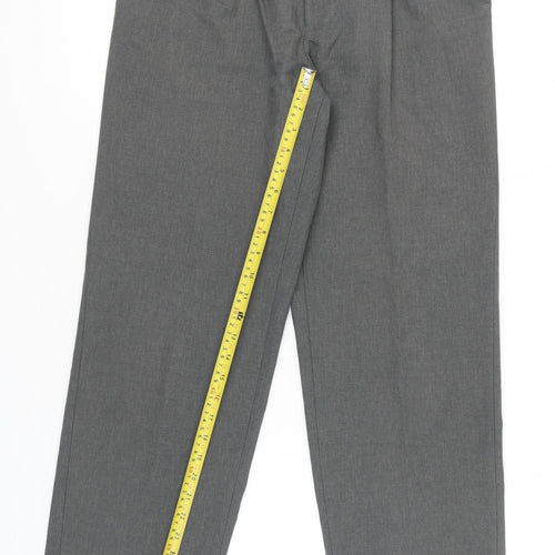 Thomas Nash Men's Grey 30in Waist 31in Leg Pleated Dress Pants