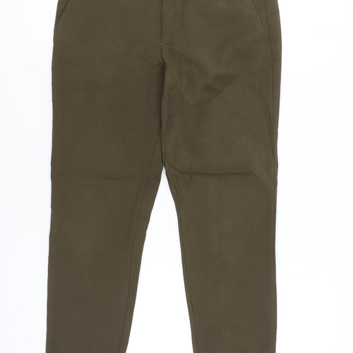 Zara Woman Green Slim Fit Chino Trousers Womens Size 2