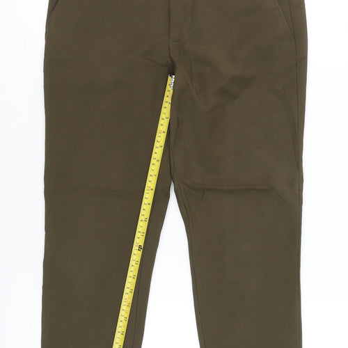 Zara Woman Green Slim Fit Chino Trousers Womens Size 2