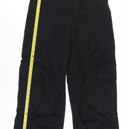 Zara Women Black Strapless Wide-Leg Jumpsuit Size S Cotton