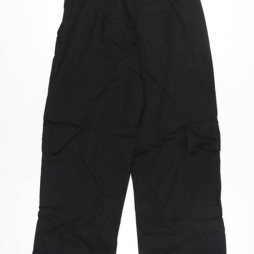 Zara Women Black Strapless Wide-Leg Jumpsuit Size S Cotton