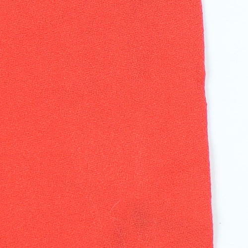 Definitions Women Red Shift Dress Size 12 Knee Length Long Sleeve