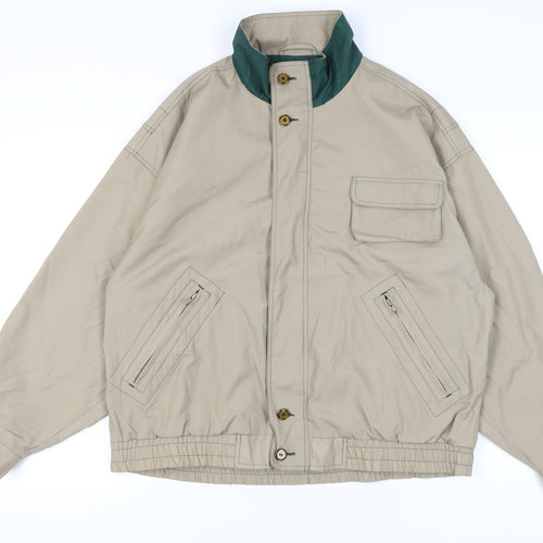 Regatta Men's Beige Outdoor Jacket L Stand Collar Zip Pockets