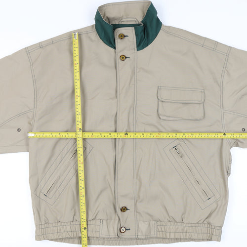 Regatta Men's Beige Outdoor Jacket L Stand Collar Zip Pockets