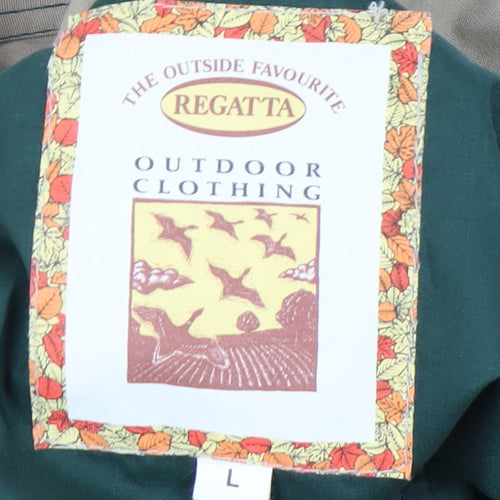 Regatta Men's Beige Outdoor Jacket L Stand Collar Zip Pockets