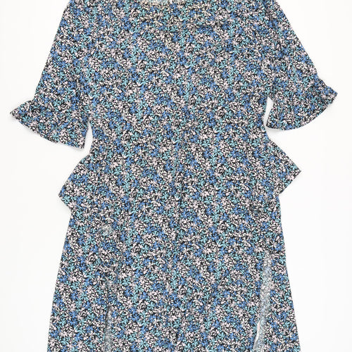 Dorothy Perkins Women’s Blue Floral Shift Dress UK 20