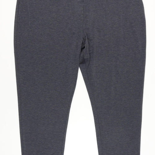 Julipa Womens Grey Straight Leg Stretch Trousers Size 20