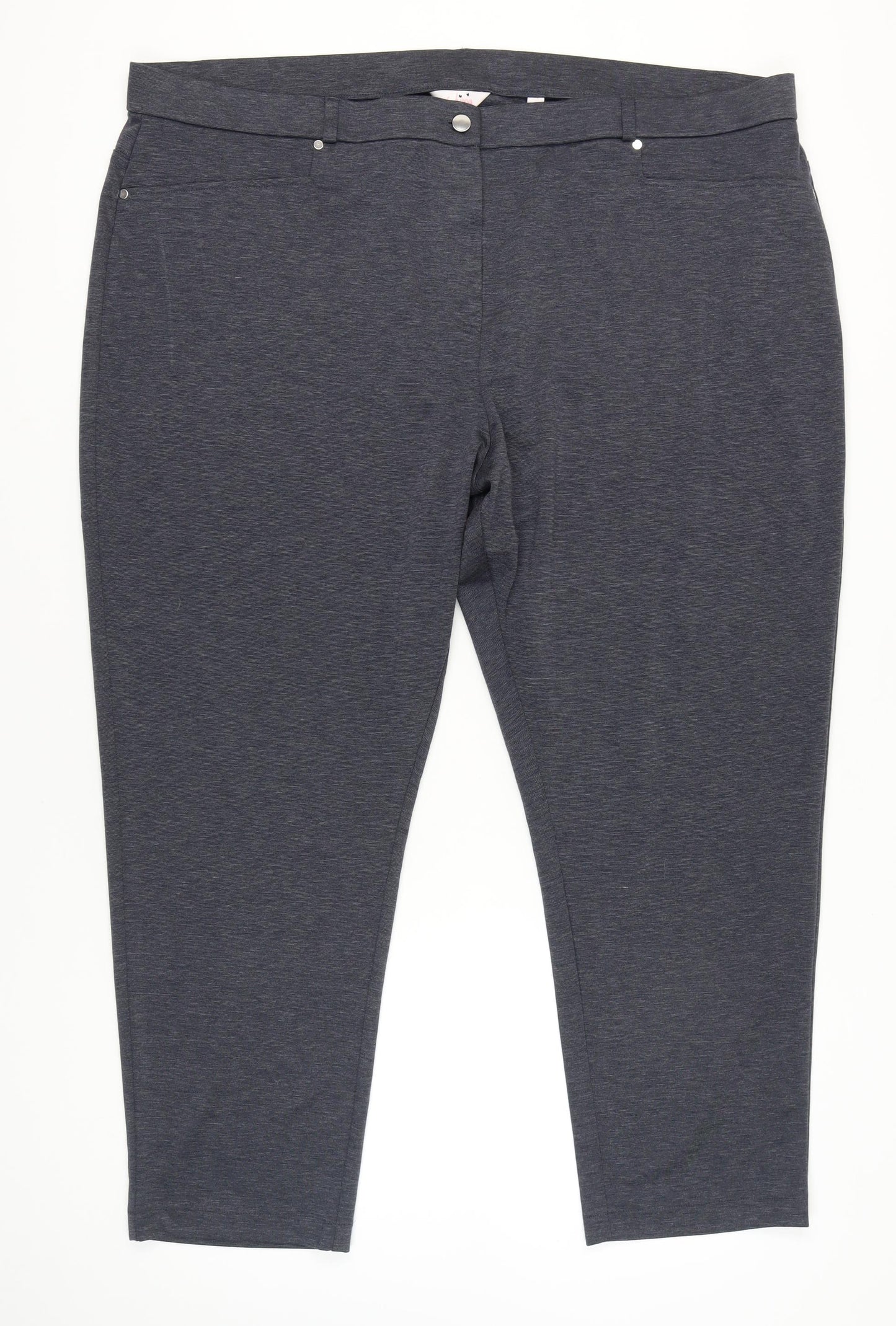 Julipa Womens Grey Straight Leg Stretch Trousers Size 20