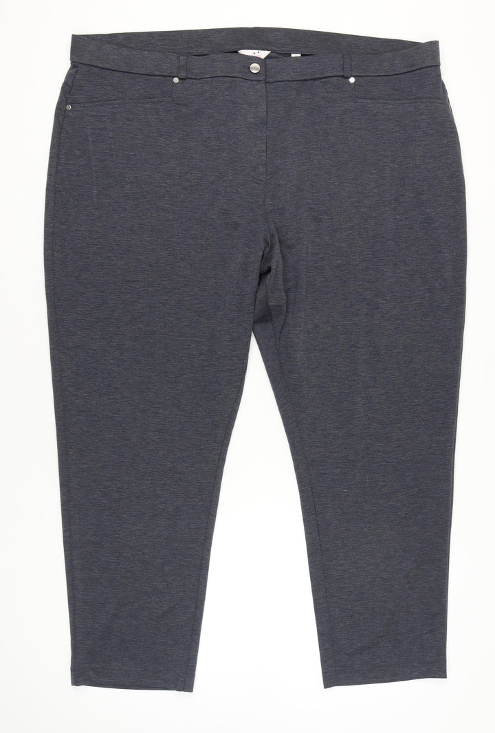 Julipa Womens Grey Straight Leg Stretch Trousers Size 20