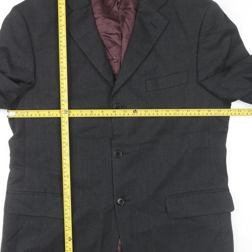Marks and Spencer Men's Grey Wool Blazer Jacket 40R Medium Classic Fit