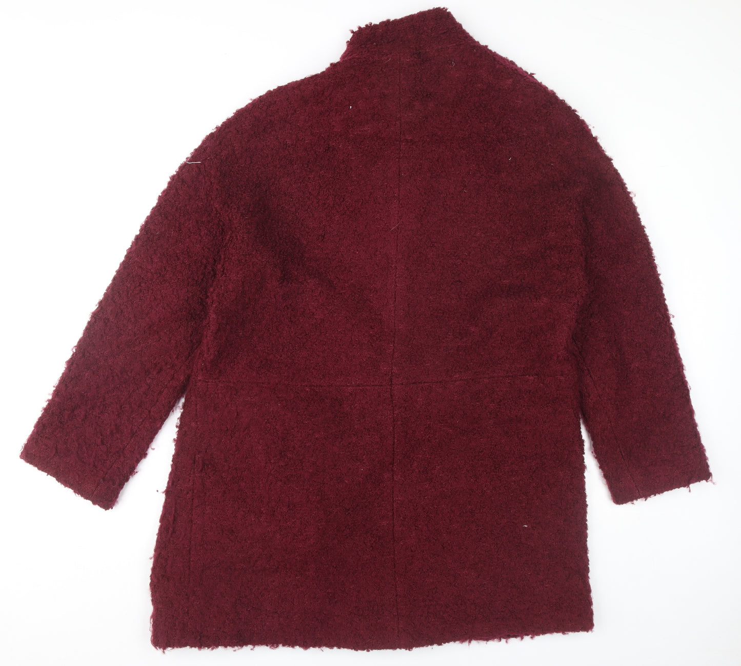 Monsoon Women’s Red Wool Blend Mid-Length Overcoat Size 14
