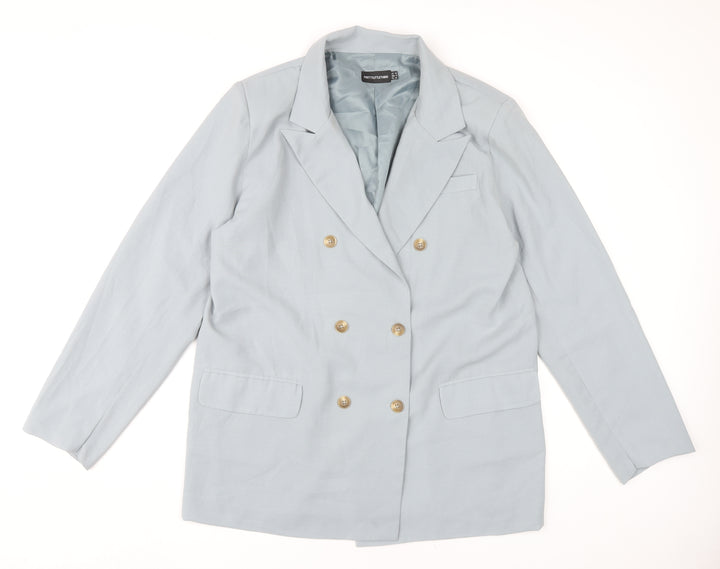 PrettyLittleThing Women’s Blue UK 12 Double Breasted Blazer