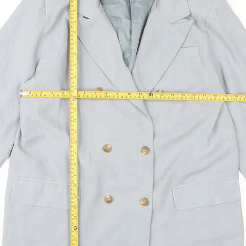 PrettyLittleThing Women’s Blue UK 12 Double Breasted Blazer
