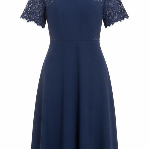 ASOS Women’s Blue Lace Midi A-Line Dress Size 8 Formal Party Wear