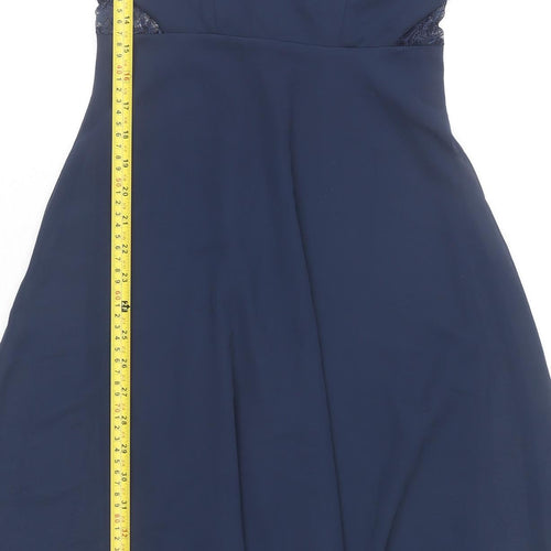 ASOS Women’s Blue Lace Midi A-Line Dress Size 8 Formal Party Wear