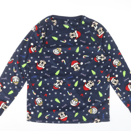 Disney Women’s Blue Christmas Pyjama Top Size 10-12 Fleece