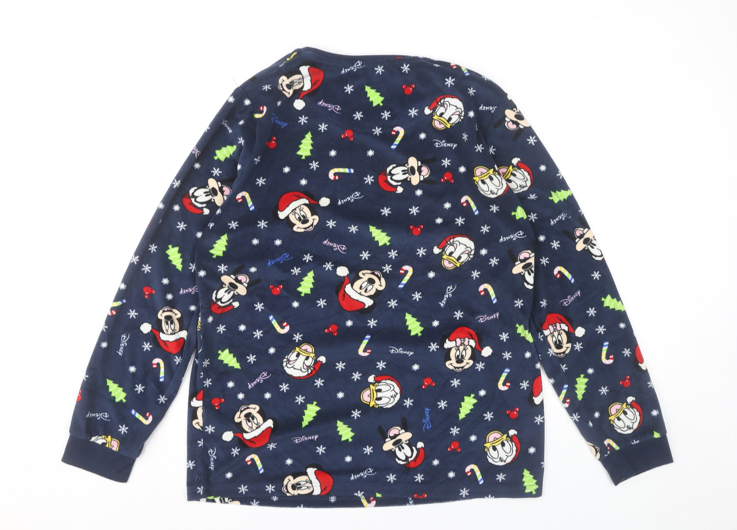 Disney Women’s Blue Christmas Pyjama Top Size 10-12 Fleece