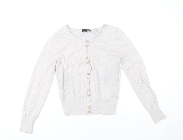 Jasper Conran Women’s Beige Long Sleeve Button Cardigan Size 10