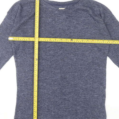 Zara Women’s Blue Slim Fit Knit Jumper Size S Long Sleeve