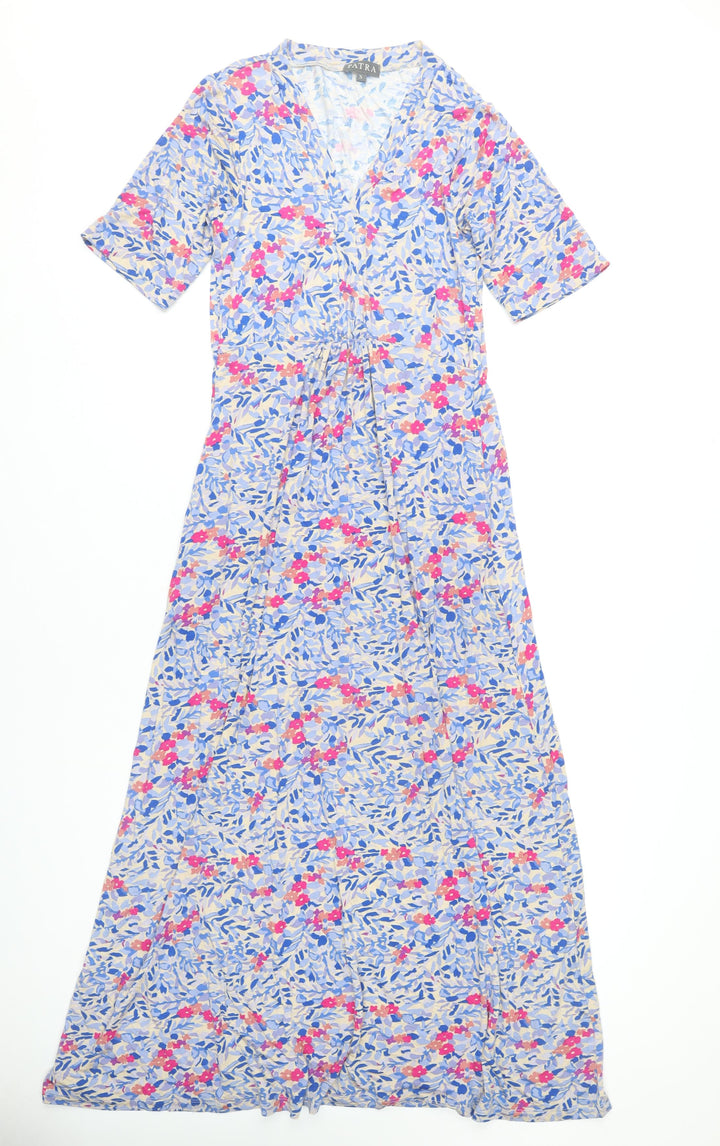 Patra Women’s Multicoloured Floral Maxi Dress Size S Viscose Stretch